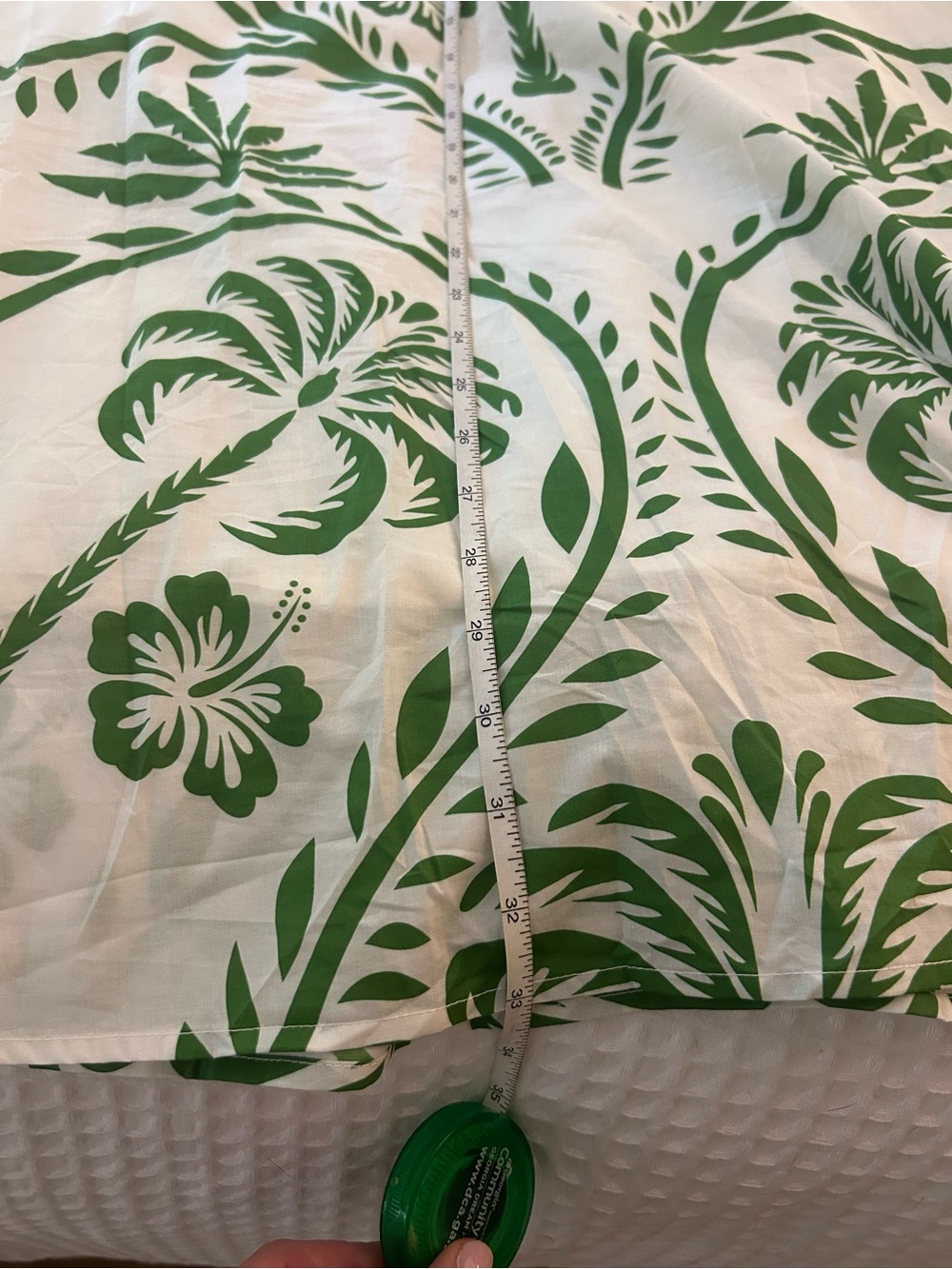 GiGiO Collection Cream dress with Green Botanical Motif - Picture 8 of 10